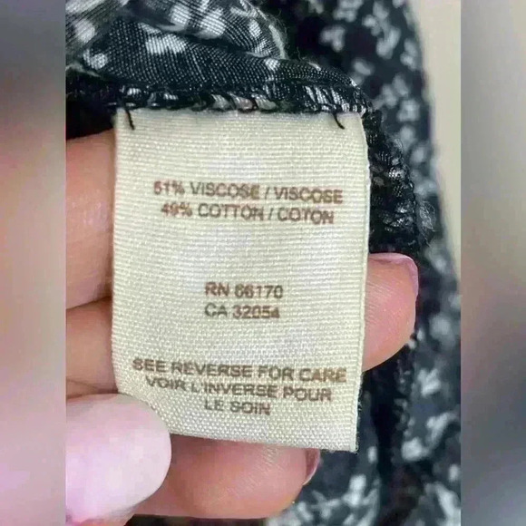 Free Preople Peasant Babydoll Floral Mini Press Black M - Picture 5 of 9